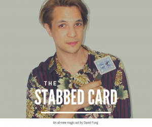 Poster for Maddermarket Theatre show David Fung: The Stabbed Card